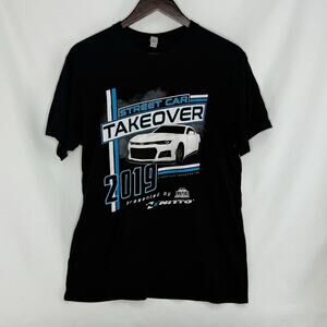 Streetcar Takeover 2019 Graphic T-Shirt Large Black Blue Racing Car Race Tee